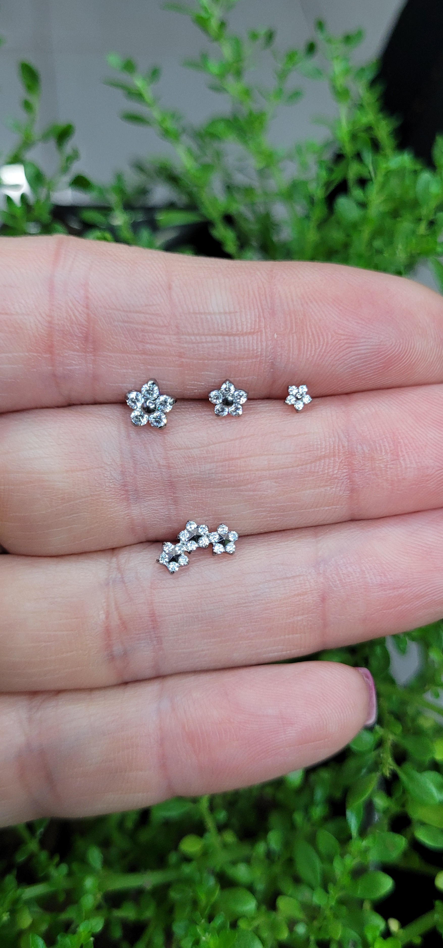 Joia em titânio prateado — modelo Labret